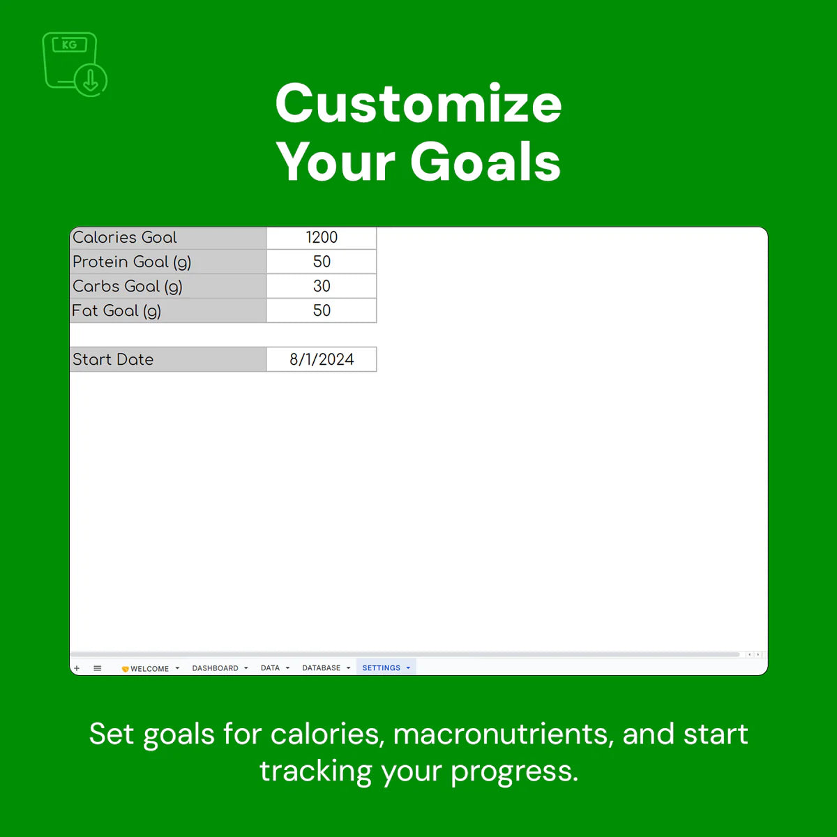 weight loss tracker, fitness goals template, Google Sheets fitness tracker, calorie tracker, protein and carb calculator, weight gain tracker, exercise log, food database, fitness progress tracker, calorie management, health tracker, nutrition tracker, workout tracker, fitness template, weight management tool, dietary tracker, health goals template, calorie counting sheet, exercise and diet planner, progress visualization