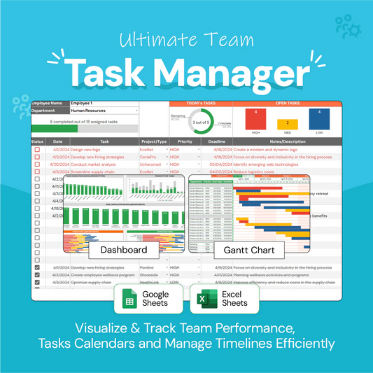 team task manager, task management tool, team performance tracker, Gantt chart software, workload management, project planning tool, task tracking software, team productivity tracker, task entry system, team management, task visualization, performance monitoring, Gantt chart template, customized data filters, project task manager, task organization tool, task monitoring system, team task planning, performance insights, task analysis tool